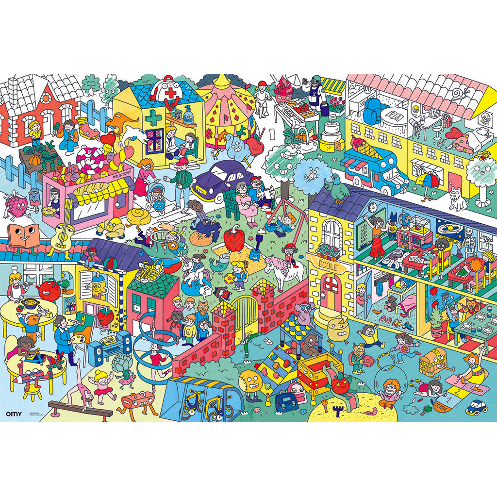 Omy stor plakat til fargelegging, 70 x 100 cm – Kids life