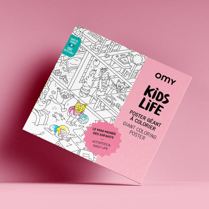 Omy stor plakat til fargelegging, 70 x 100 cm – Kids life