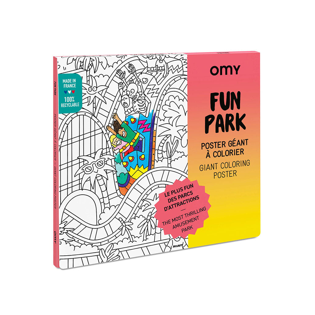 Omy stor plakat til farvelægning, 70 x 100 cm - Fun park
