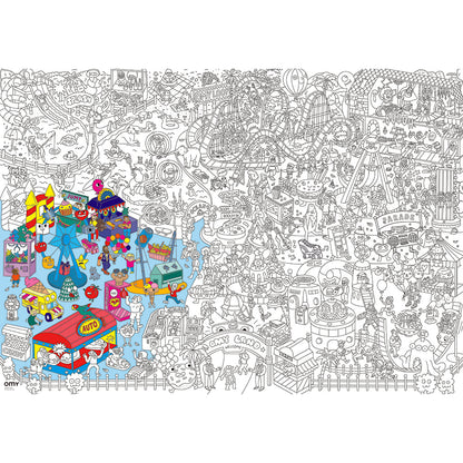Omy stor fargeleggingsplakat, 70 x 100 cm - Fun park