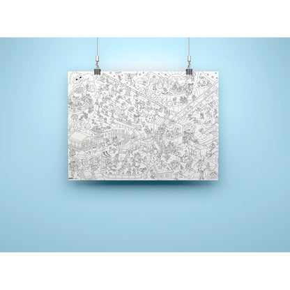 Omy stor fargeleggingsplakat, 70 x 100 cm - I love winter