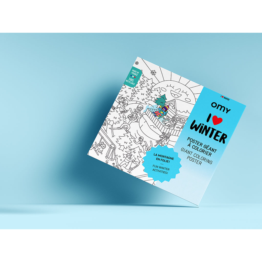 Omy stor fargeleggingsplakat, 70 x 100 cm - I love winter