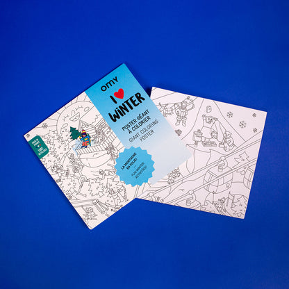 Omy stor fargeleggingsplakat, 70 x 100 cm - I love winter