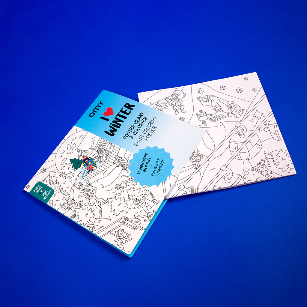 Omy stor fargeleggingsplakat, 70 x 100 cm - I love winter