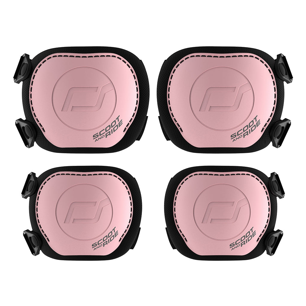 Scoot &amp; Ride Beskyttelsesutstyr til sparkesykkel, Rose - Str. XXS-S