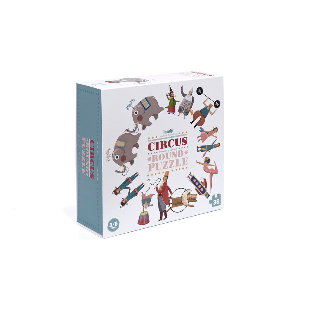Londji puslespill, rundt, Circus round - 36 brikker