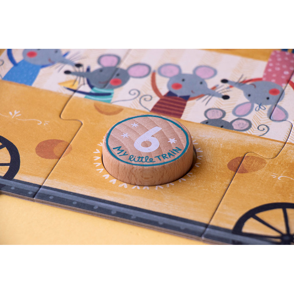 Londji puslespill, My little train, 10 puslespill med 3 brikker hver