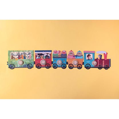 Londji puslespill, My little train, 10 puslespill med 3 brikker hver