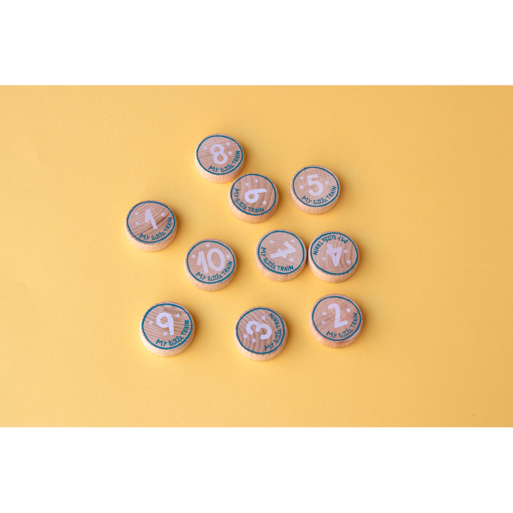 Londji puslespill, My little train, 10 puslespill med 3 brikker hver