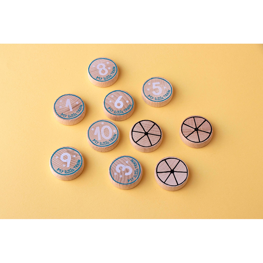 Londji puslespill, My little train, 10 puslespill med 3 brikker hver