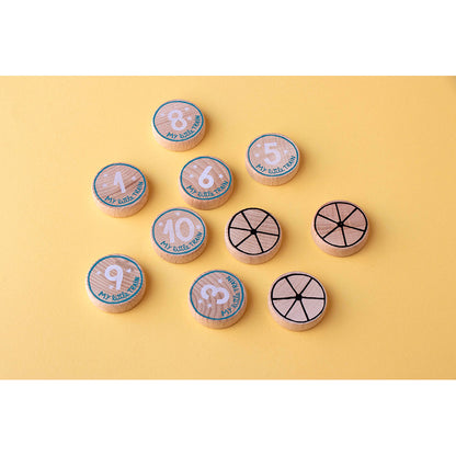 Londji puslespill, My little train, 10 puslespill med 3 brikker hver