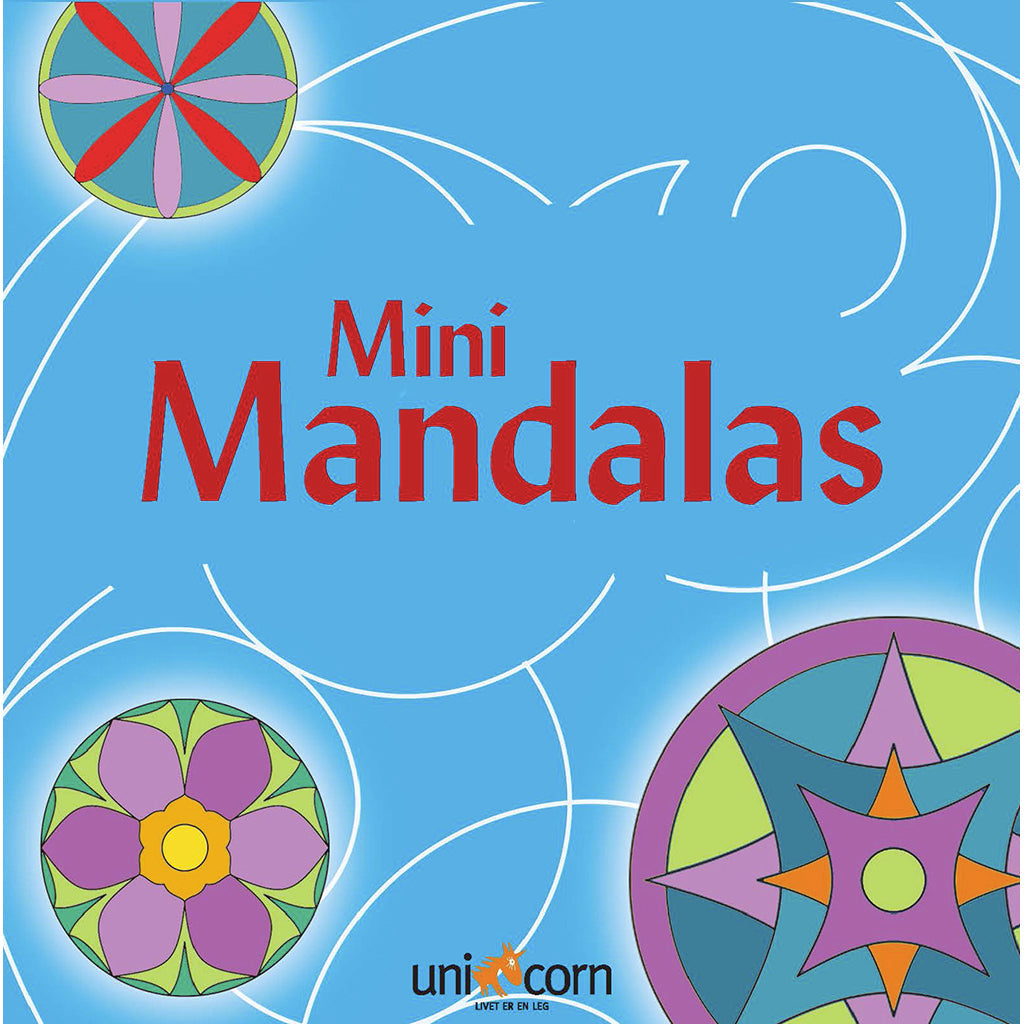 Mandalas malebok mini, blå