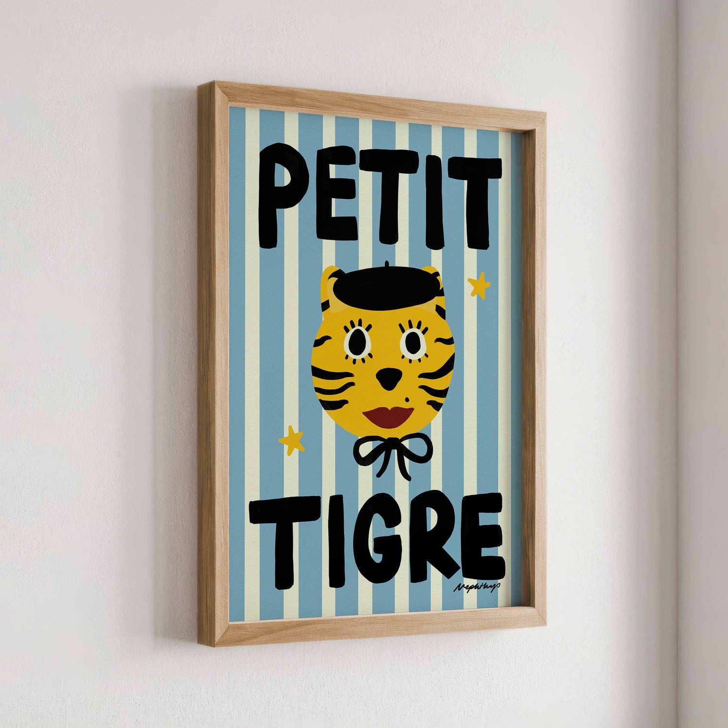 Nephthys Illustrated plakat, Petit Tigre, Blue – A4