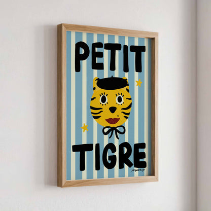Nephthys Illustrated plakat, Petit Tigre, Blue – A4