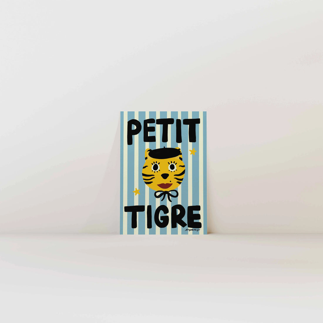 Nephthys Illustrated plakat, Petit Tigre, Blue – A4
