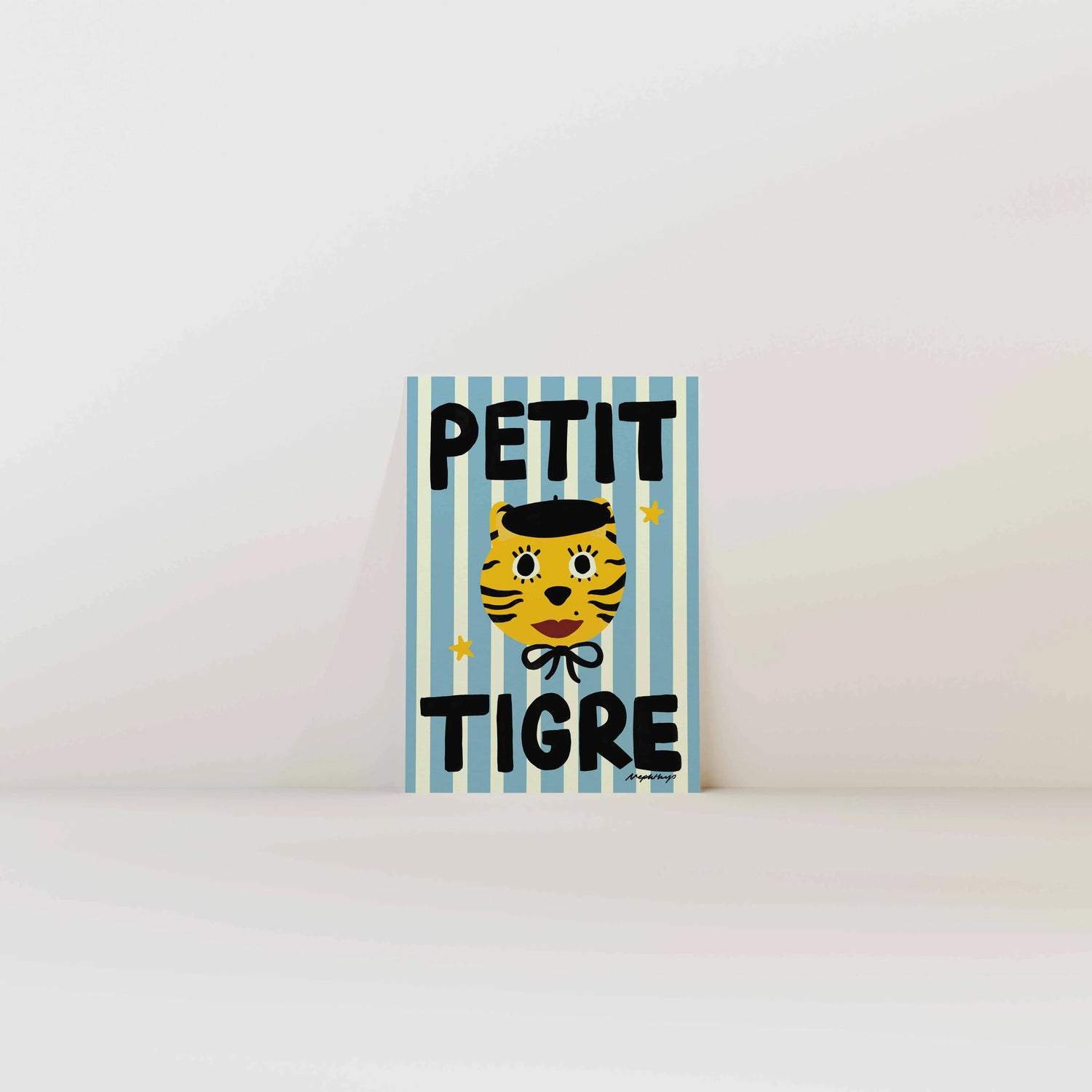 Nephthys Illustrated plakat, Petit Tigre, Blue – A4