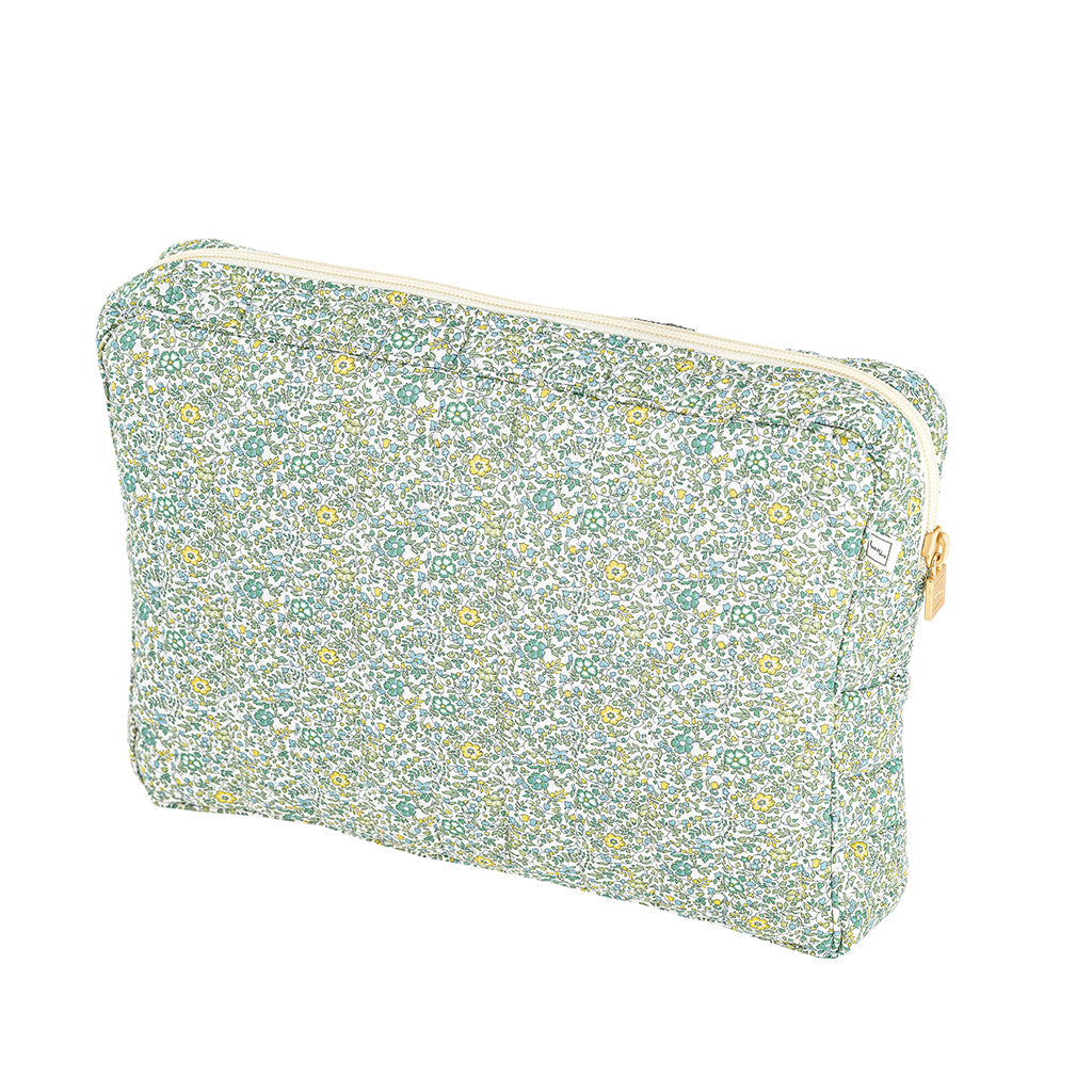 Bon Dep Pouch stor, toalettveske med Liberty - Katie and Millie grønn