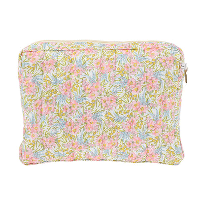 Bon Dep Pouch stor, toalettveske med Liberty - Swirling petals pink