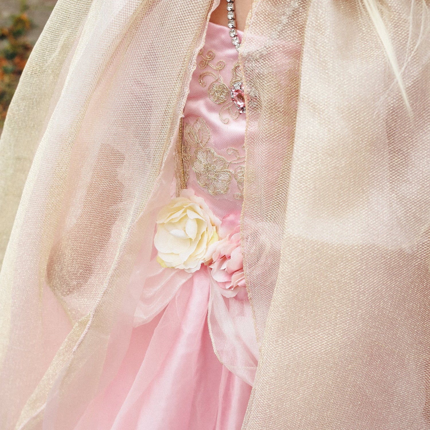 Great Pretenders utkledning, Prinsesseutkledning Pink rose - str. 3-6 år