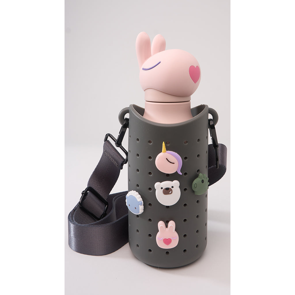 Asobu Sling silikon stroppveske til drikkeflaske, Smoke