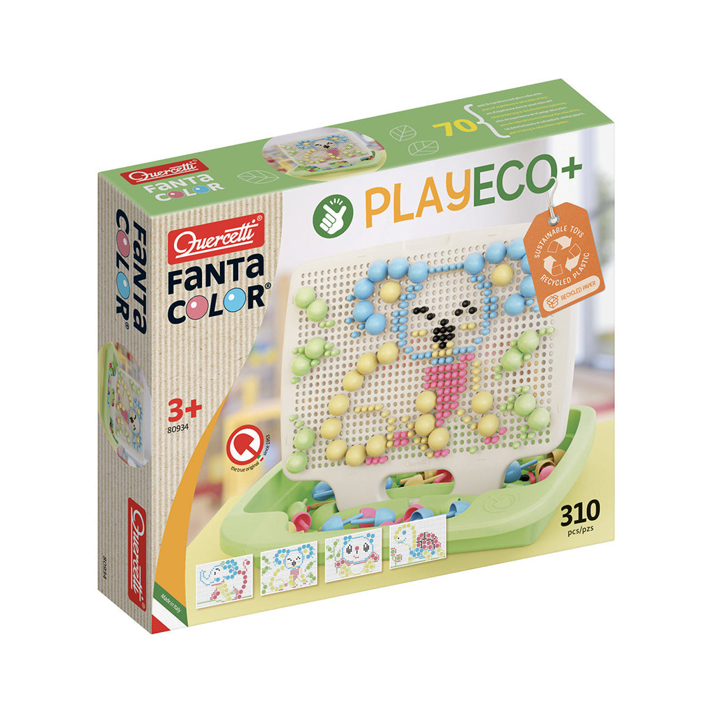 Quercetti PlayEco+ sømbræt af genanvendt plast - 310 dele