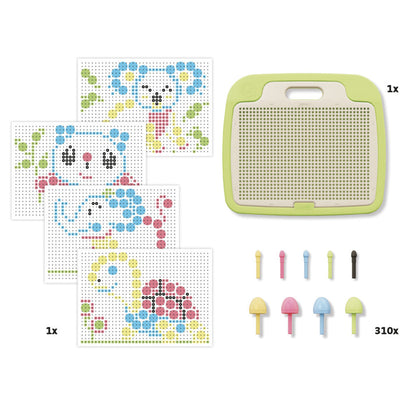 Quercetti PlayEco+ sømbræt av resirkulert plast - 310 deler