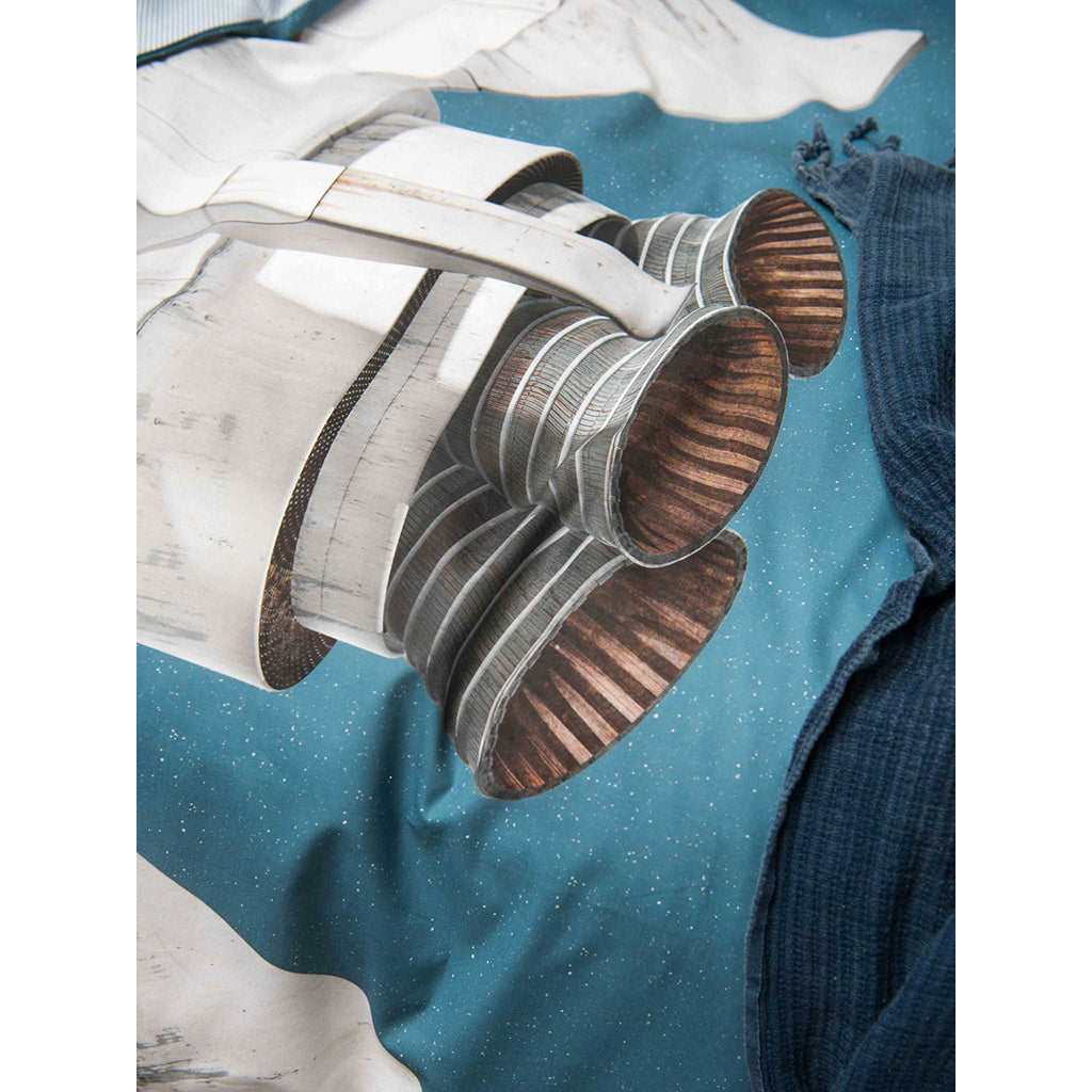 Snurk voksensengetøy, økologisk - Rocket smokey blue