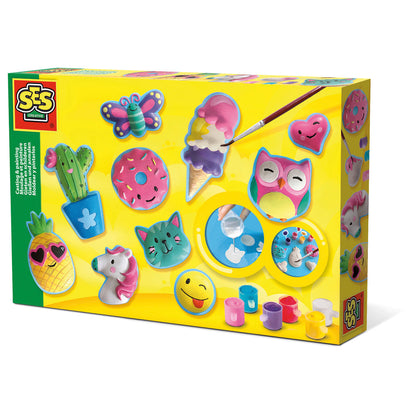 SES Creative - Kreativ eske, støp og mal - Glade figurer