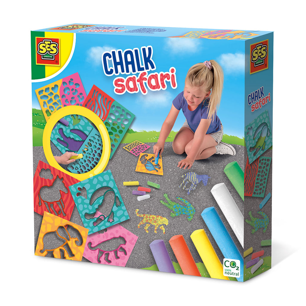 SES Creative Gadekridt i spand, Safari