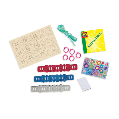 SES Creative Glitterarmbånd og ringer