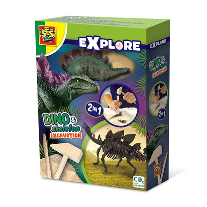 SES Creative, Explore, Uthugg - Stegosaurus og skjelett