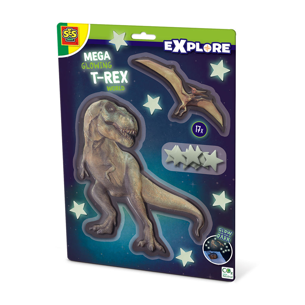 SES Creative Selvlysende T-rex og Pterosaur