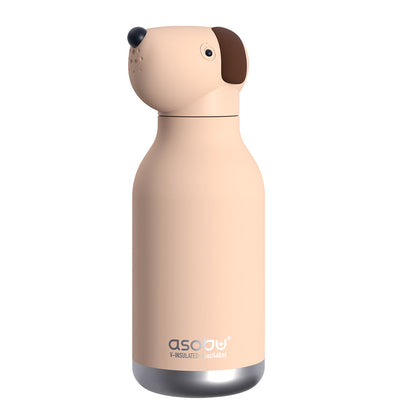 Asobu Bestie Animal termodrikkeflaske, 460 ml. - Brun hund