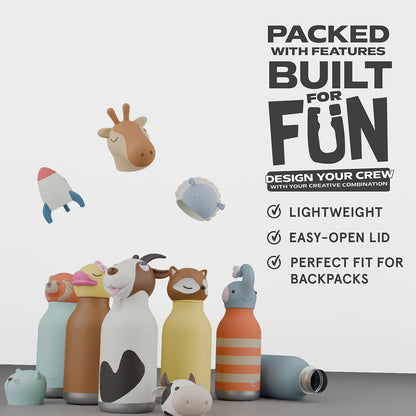 Asobu Bestie Animal termosflaske, 460 ml – Katt