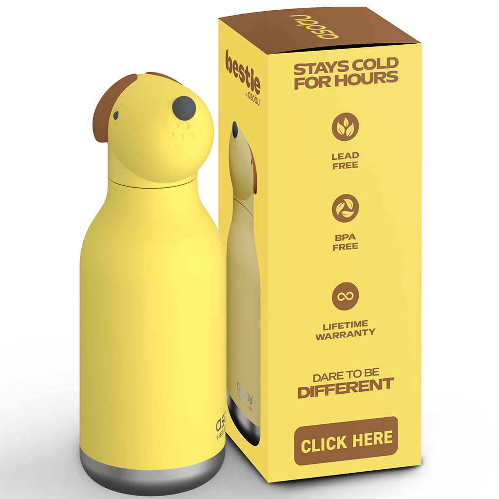 Asobu Bestie Animal termodrikkedunk, 460 ml. - Hund