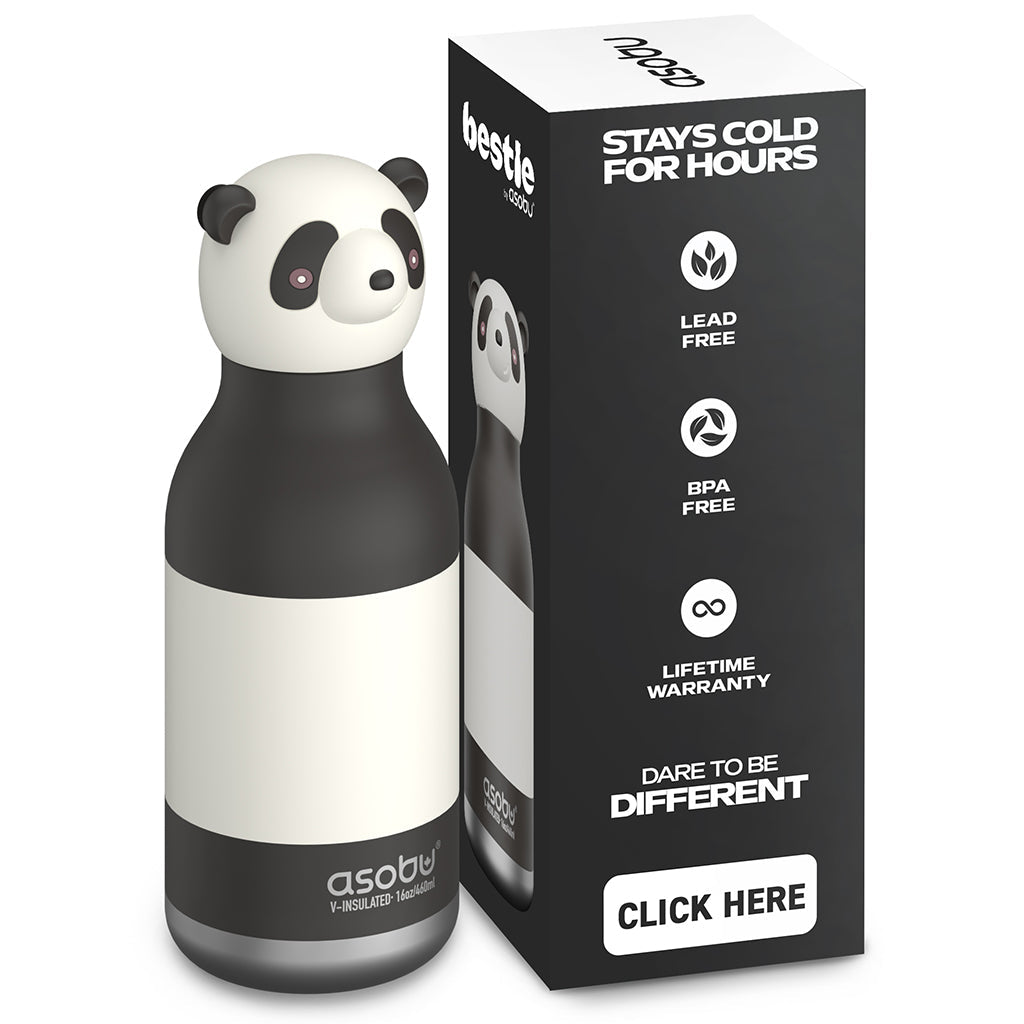 Asobu Bestie Animal termo drikkedunk, 460 ml – Panda