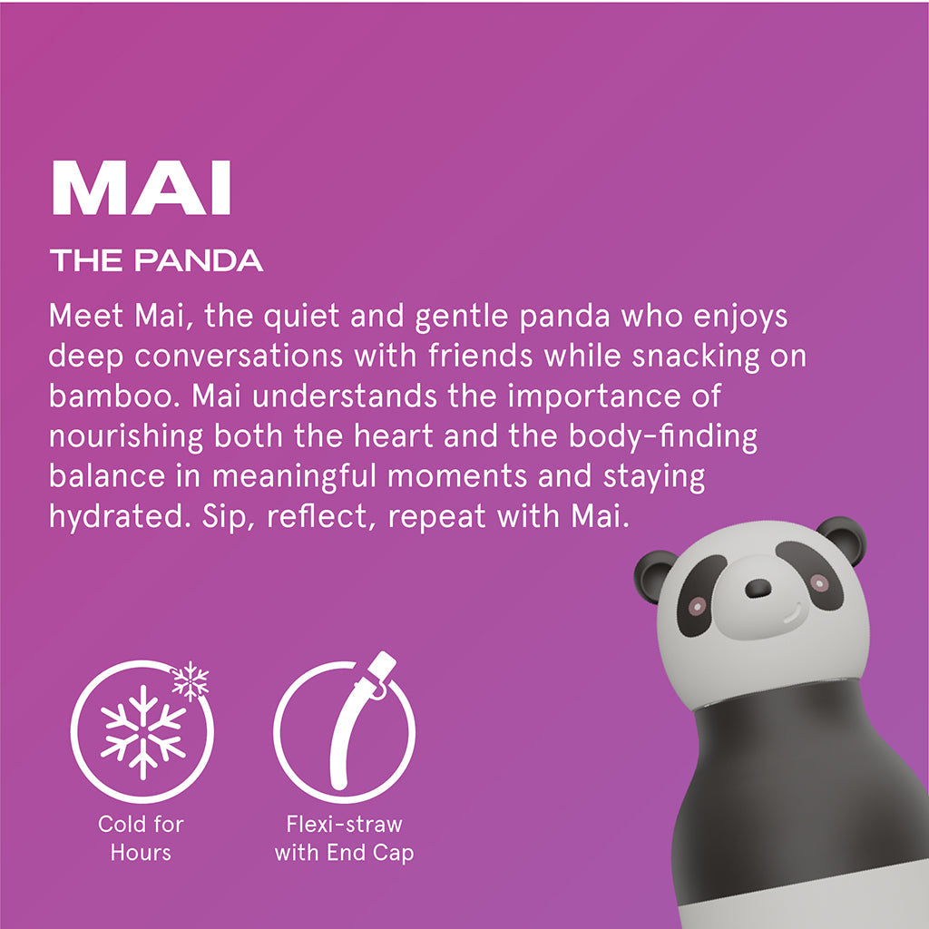 Asobu Bestie Animal termo drikkedunk, 460 ml – Panda