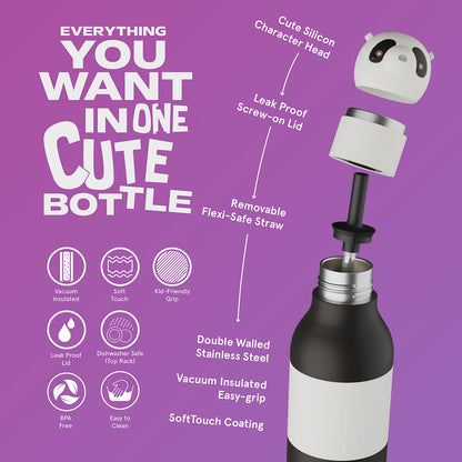 Asobu Bestie Animal termo drikkedunk, 460 ml – Panda
