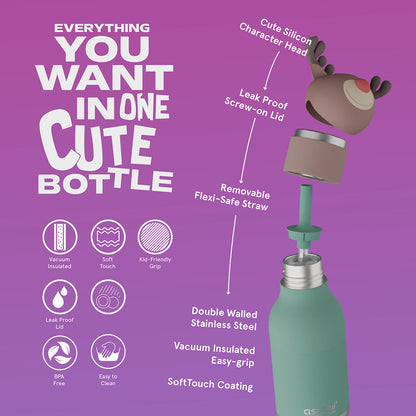 Asobu Bestie Animal termoflaske, 460 ml - Rein