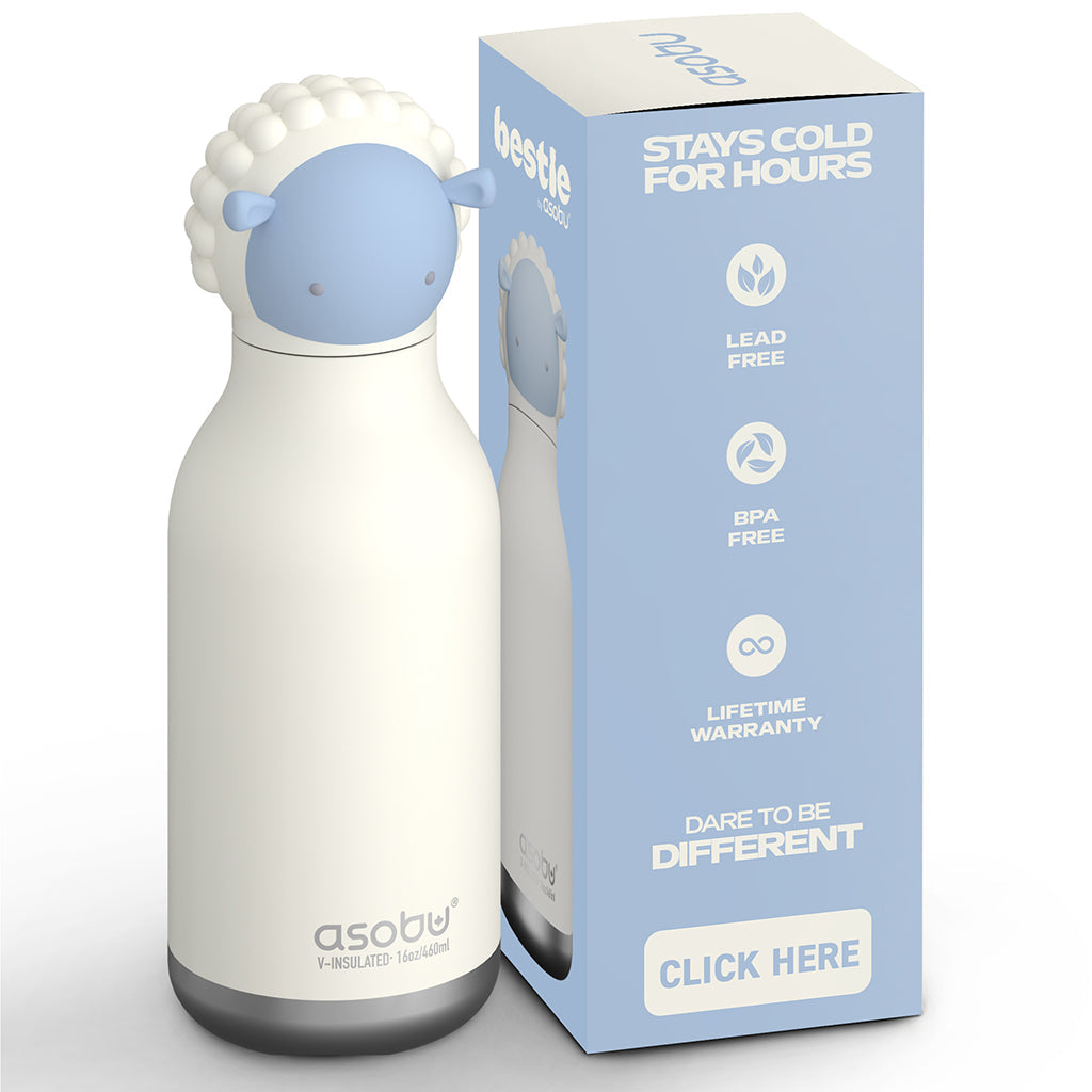 Asobu Bestie Animal termodrikkeflaske, 460 ml. - Sau