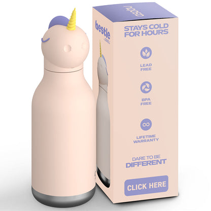 Asobu Bestie Animal termos drikkeflaske, 460 ml - Enhjørning