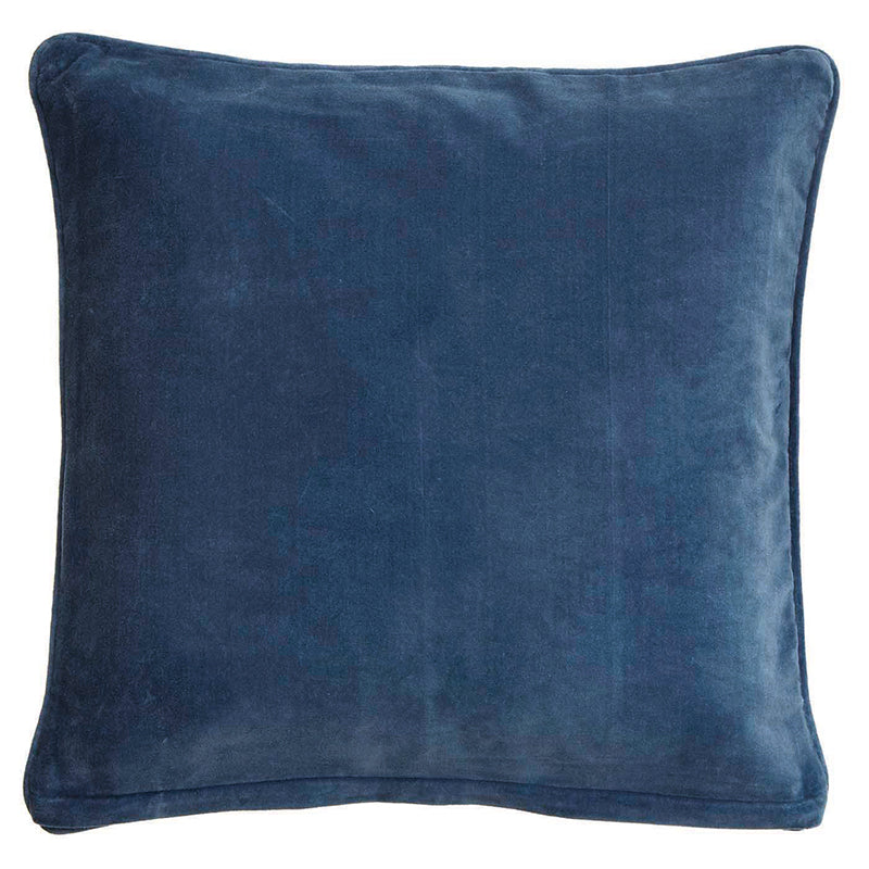 Bungalow putetrekk i velour, 50 x 50 cm - China blue