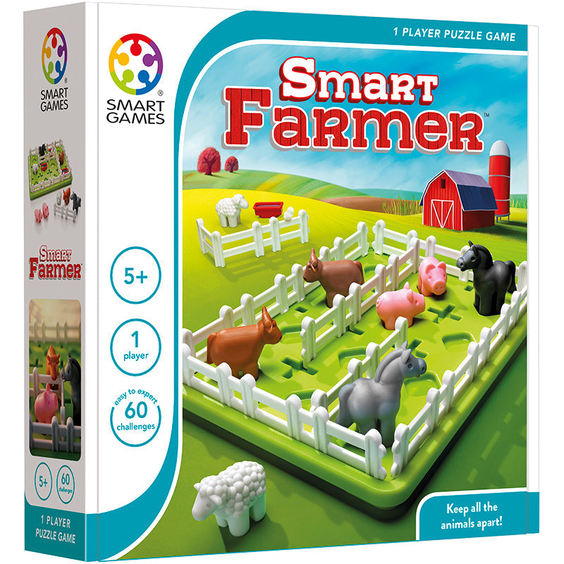 SmartGames Smart Farmer spil i æske med bondegårdsdyr