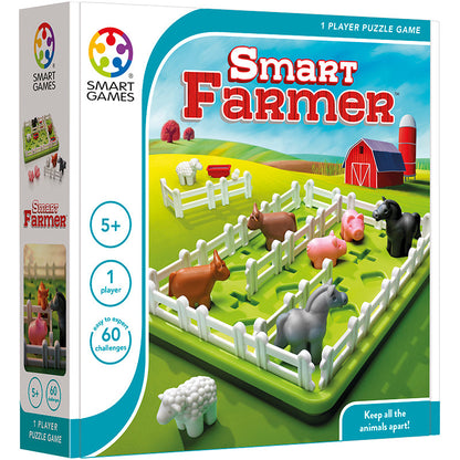 SmartGames Smart Farmer spil i æske med bondegårdsdyr