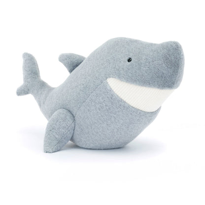 Jellycat bamse, Silver Shark - 27 cm