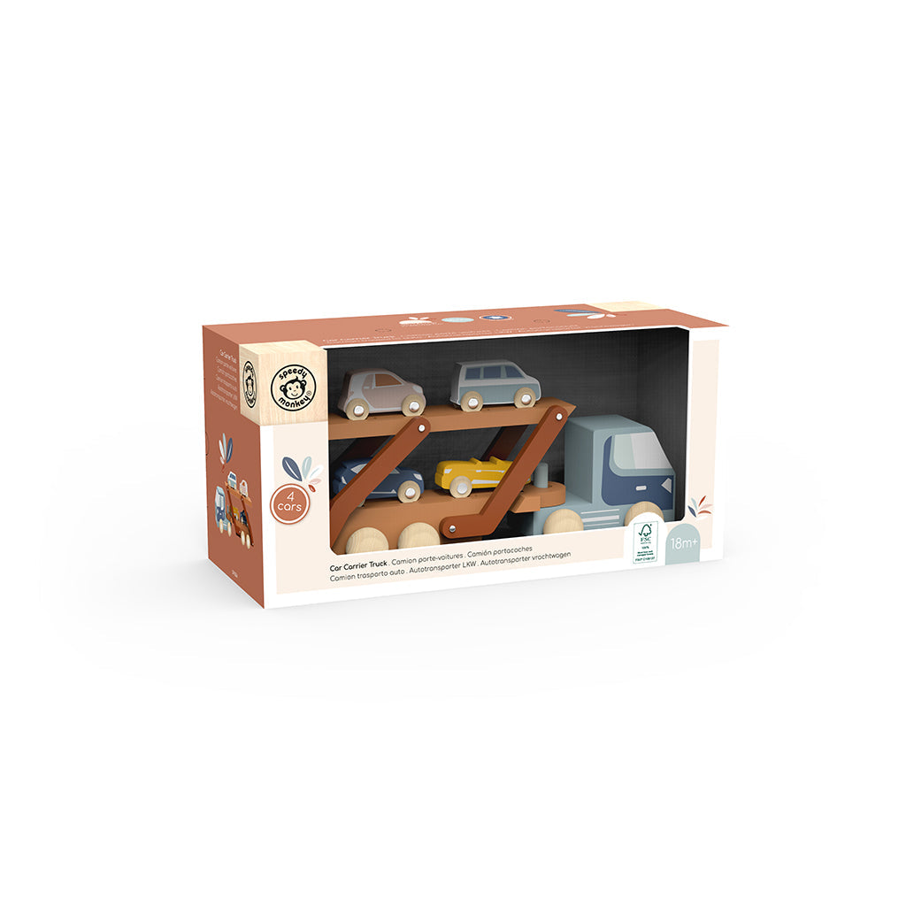 Speedy Monkey biltransporter i tre med 4 biler