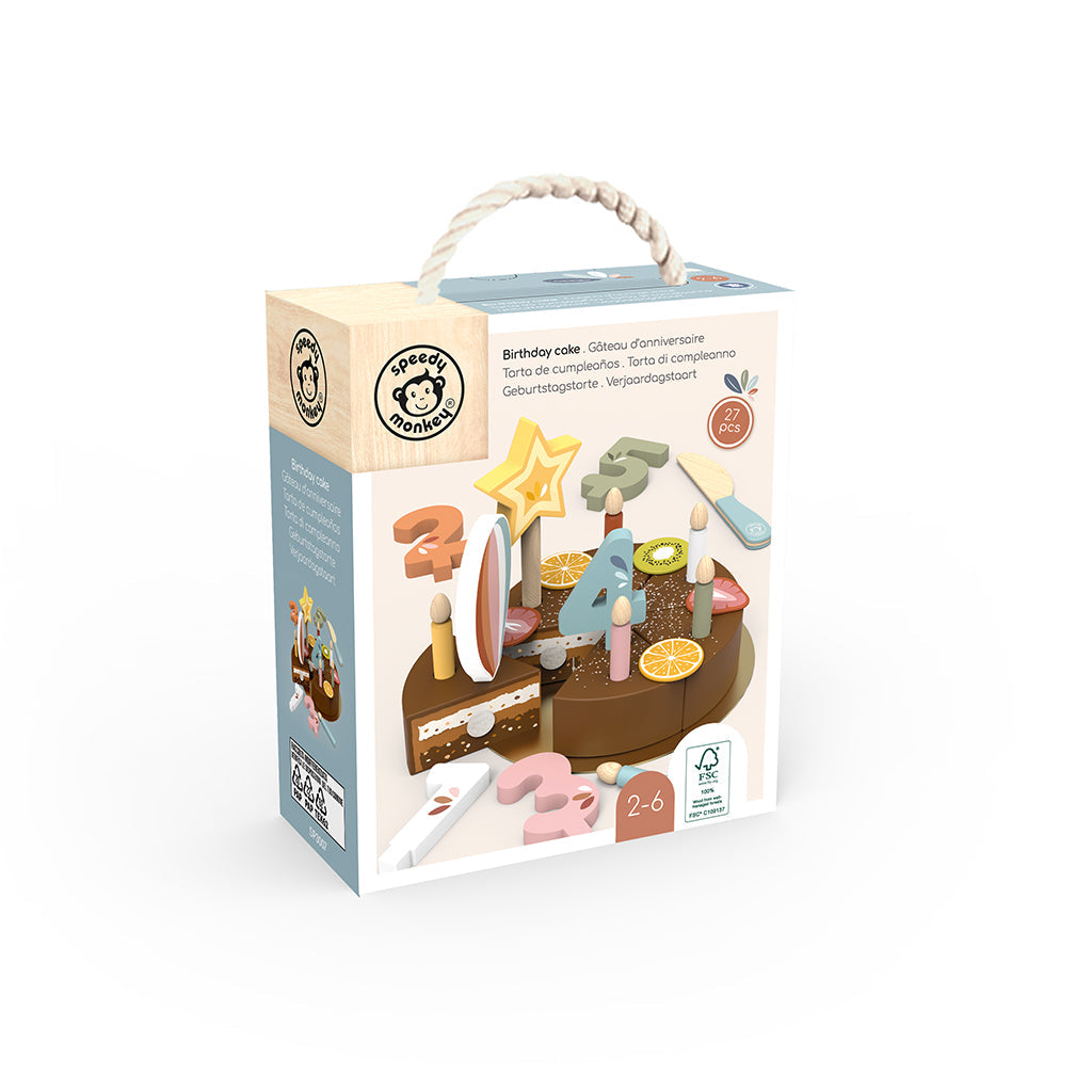 Speedy Monkey Lekemat i tre, bursdagskake