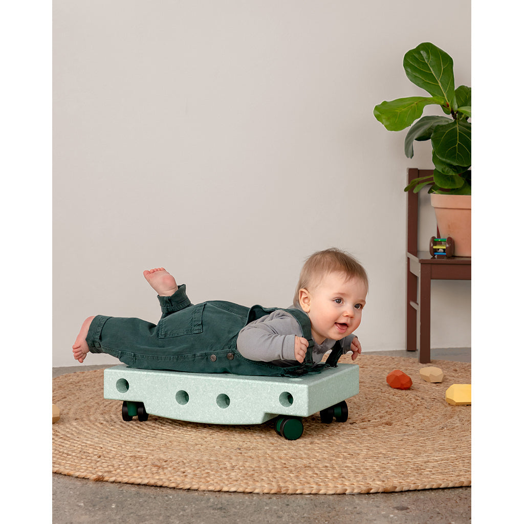 Modu Rullebrett, aktivitetsleketøy i skum, 5 deler - Ocean mint/ forest green