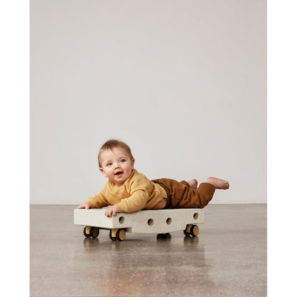 Modu Rullebrett, aktivitetsleketøy i skum, 5 deler - Sand Grey / Honey Yellow