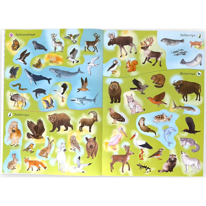 Forlaget Bolden, Naturens verden – med klistremerker – Atlas Verdens dyr